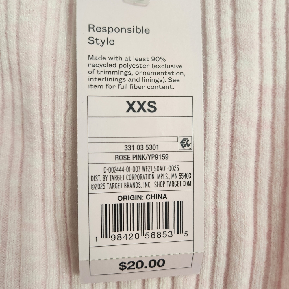 Wild Fable Pink Ribbed Tank XXS - Picture 4 of 5